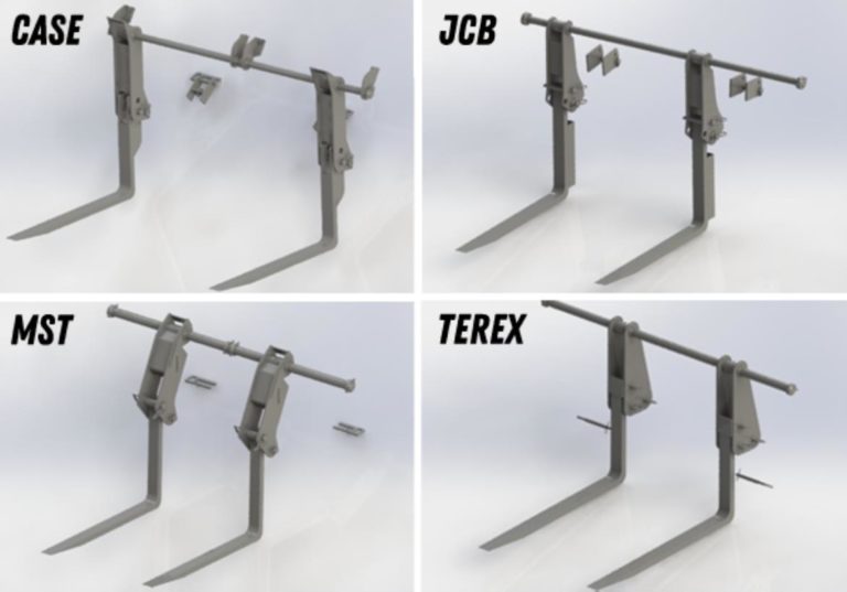 Откидные вилы Exten Forks для JCB, MST, CASE и TEREX
